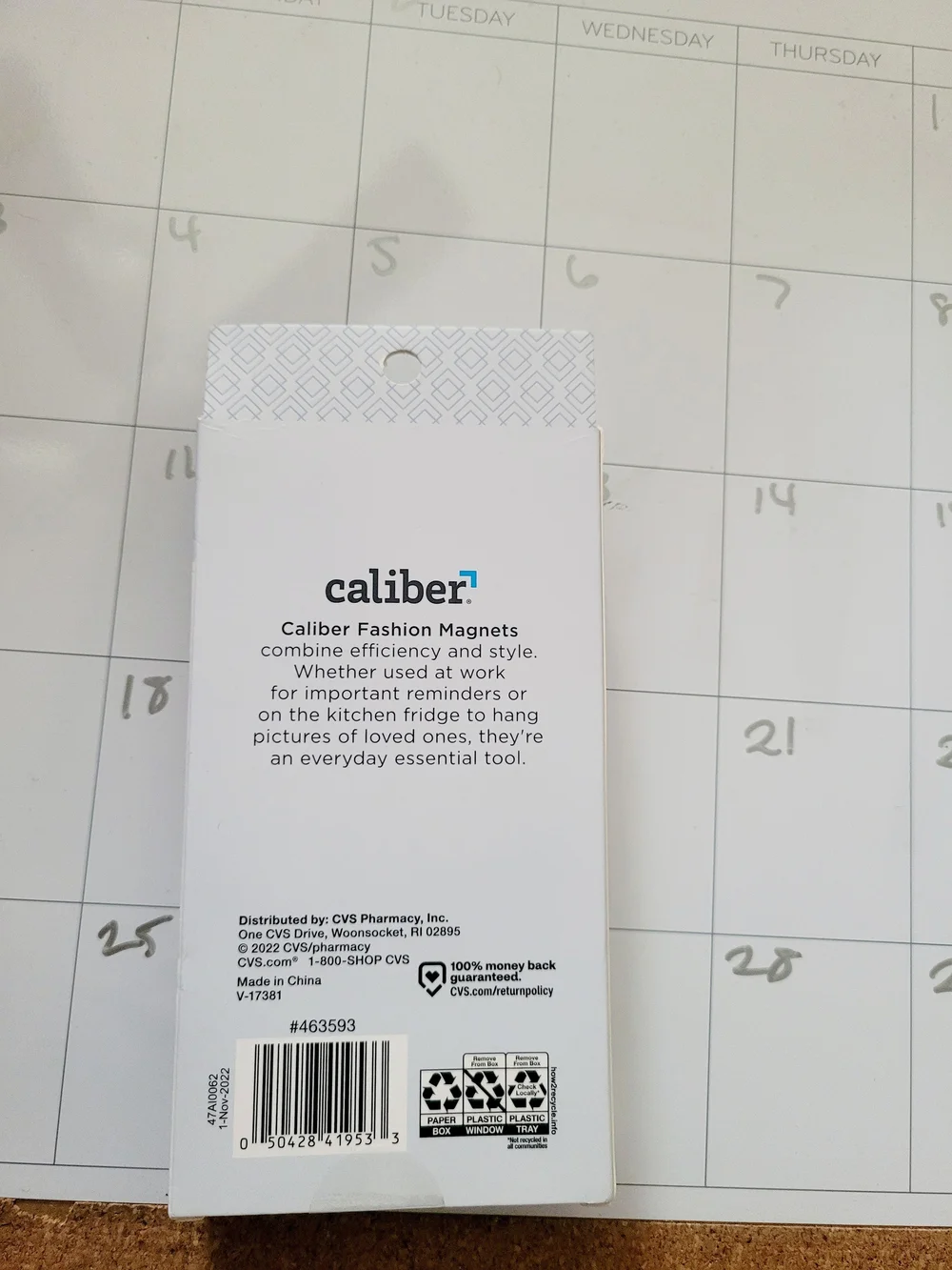 Caliber Fashion Magnets - Coral, Cream, Gray & Gold Set